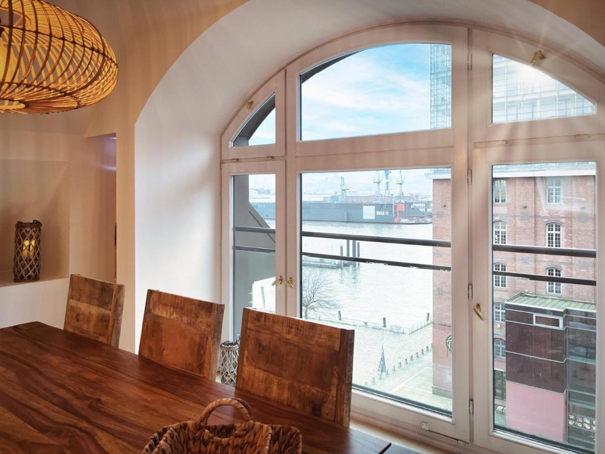 Appartamento Loft-Panoramablick-Hafen & Elbe! Amburgo Esterno foto